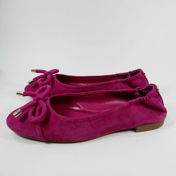 Vince Camuto Maysa Bow Ballet Flats Size 8.5 Fuchsia Pink Suede NEW $110 - Picture 2 of 10